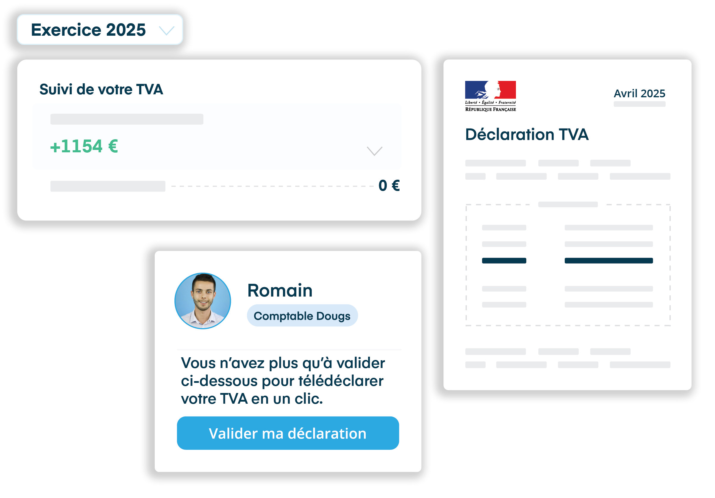 Illustration des services de comptabilité en ligne de Dougs